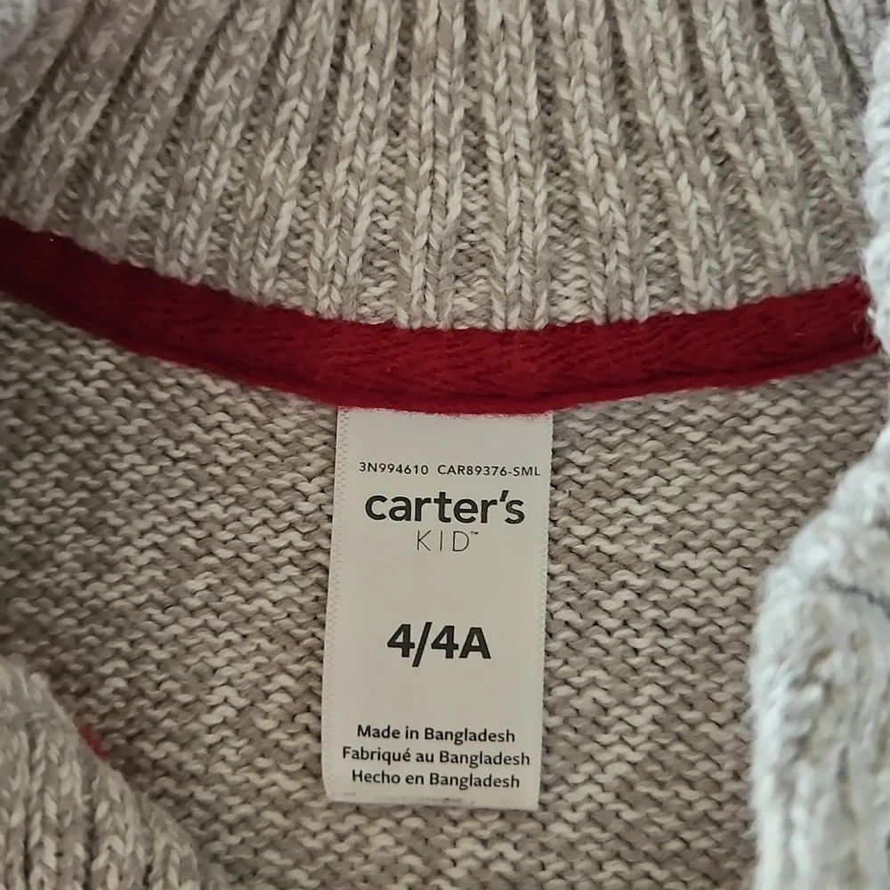 Carter's Kids Little Boy Pullover Sweater - Size 4 - Picture 6 of 7
